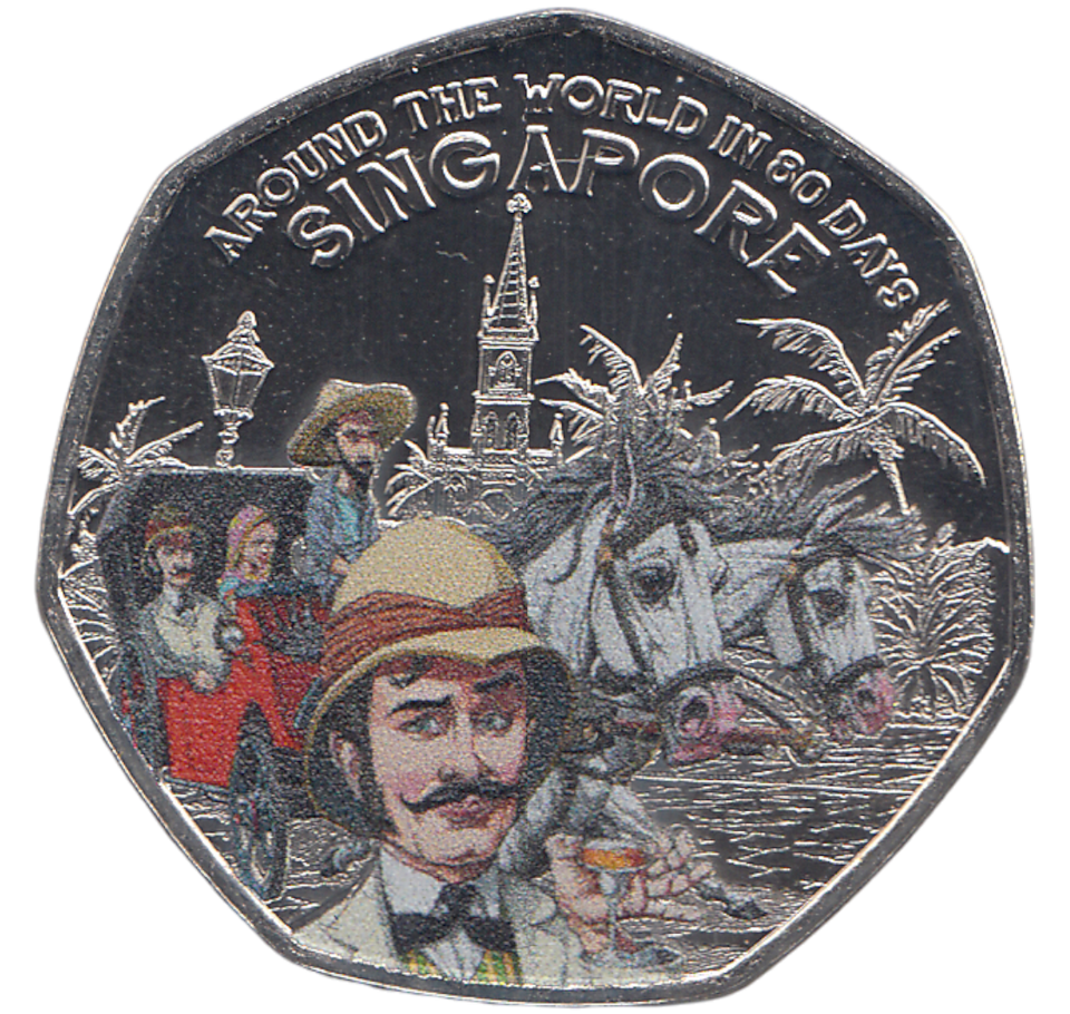 2022 50 PENCE AROUND THE WORLD IN 80 DAYS SINGAPORE ( BU ) - WORLD COINS - Cambridgeshire Coins