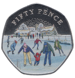 2022 50 PENCE BAILIWICK OF GUERNSEY CHRISTMAS COLOURED ( BU ) - WORLD COINS - Cambridgeshire Coins