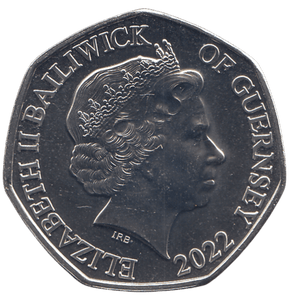 2022 50 PENCE BAILIWICK OF GUERNSEY CHRISTMAS COLOURED ( BU ) - WORLD COINS - Cambridgeshire Coins