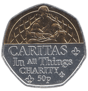 2022 50 PENCE CARITAS IN ALL THINGS CHARITY ( BU ) - WORLD COINS - Cambridgeshire Coins