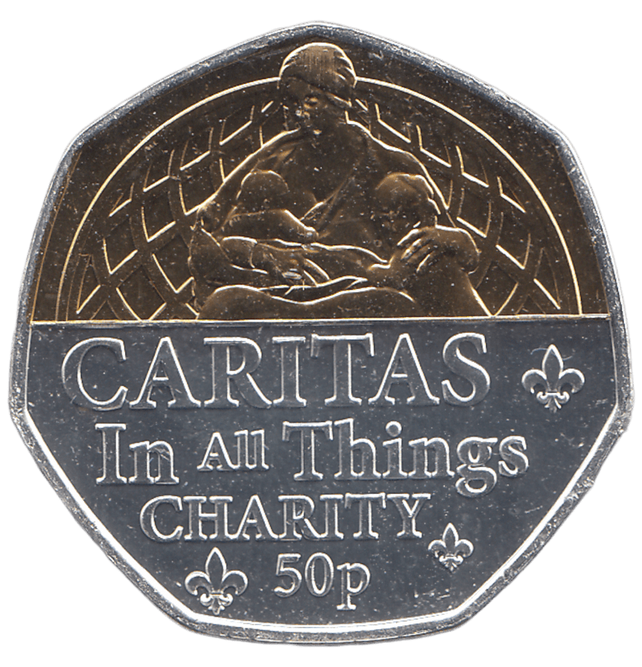 2022 50 PENCE CARITAS IN ALL THINGS CHARITY ( BU ) - WORLD COINS - Cambridgeshire Coins