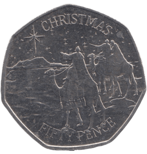 2022 50 PENCE CHRISTMAS GIBRALTAR - 50P CIRCULATED - Cambridgeshire Coins
