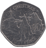 2022 50 PENCE CHRISTMAS GIBRALTAR - 50P CIRCULATED - Cambridgeshire Coins