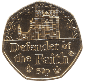 2022 50 PENCE DEFENDER OF THE FAITH ( BU ) - WORLD COINS - Cambridgeshire Coins