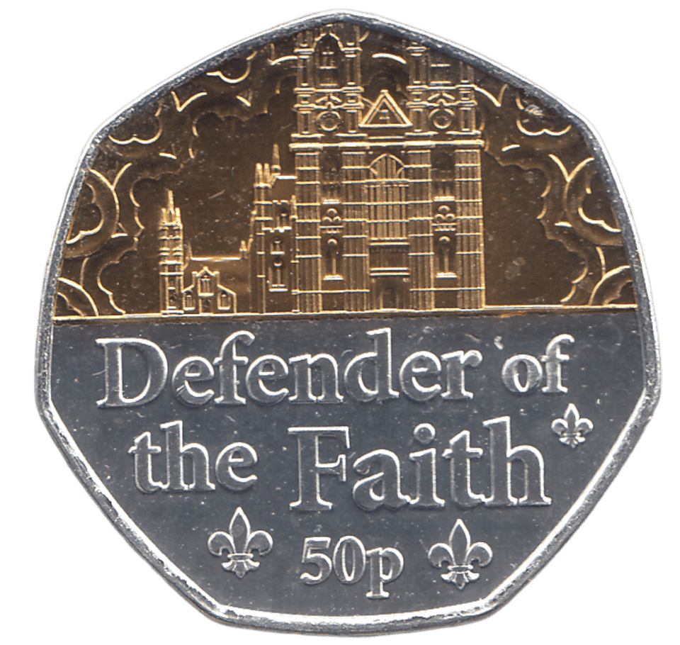 2022 50 PENCE DEFENDER OF THE FAITH ( BU ) - WORLD COINS - Cambridgeshire Coins