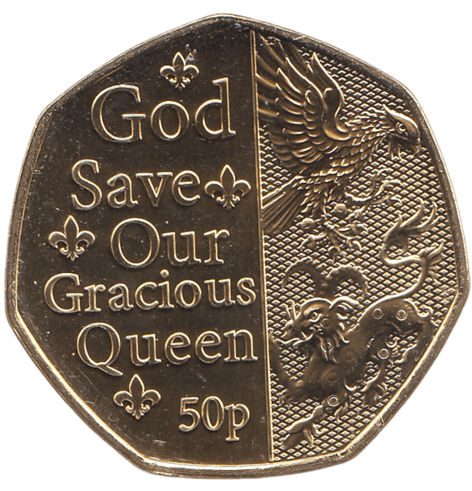 2022 50 PENCE GOD SAVE OUR GRACIOUS QUEEN ( BU ) - WORLD COINS - Cambridgeshire Coins