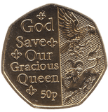 2022 50 PENCE GOD SAVE OUR GRACIOUS QUEEN ( BU ) - WORLD COINS - Cambridgeshire Coins