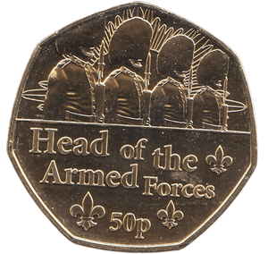 2022 50 PENCE HEAD OF THE ARMED FORCES ( BU ) - WORLD COINS - Cambridgeshire Coins