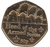 2022 50 PENCE HEAD OF THE ARMED FORCES ( BU ) - WORLD COINS - Cambridgeshire Coins