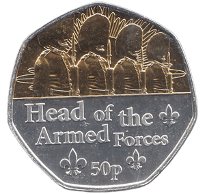 2022 50 PENCE HEAD OF THE HOUSE OF THE ARMED FORCES ( BU ) - WORLD COINS - Cambridgeshire Coins