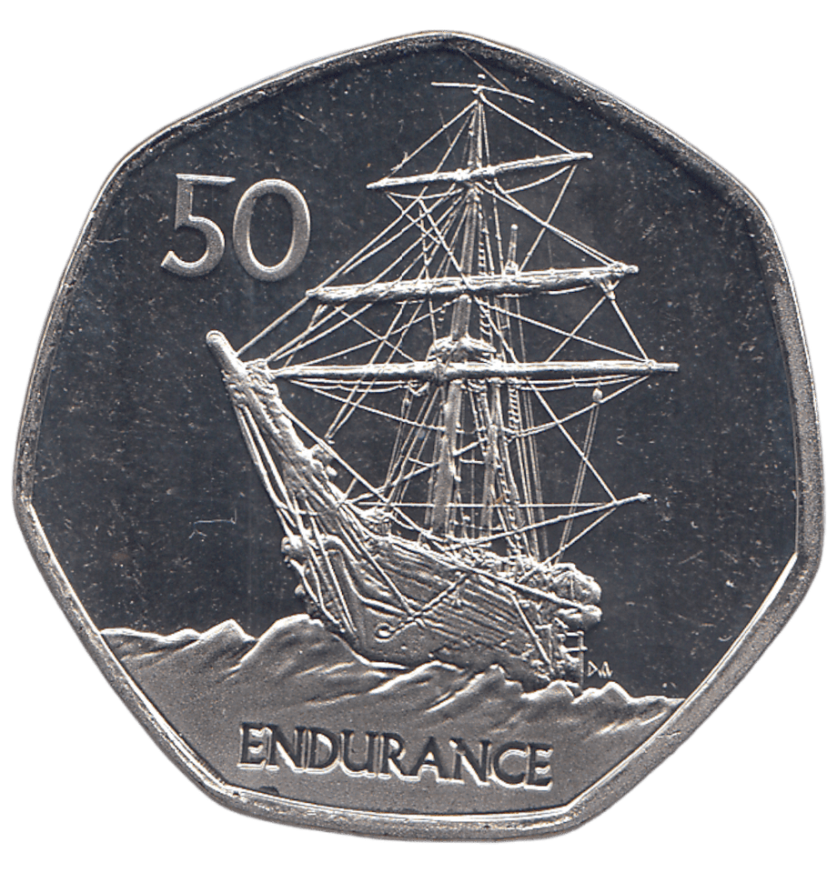 2022 50 PENCE HMS ENDURANCE ( BU ) - WORLD COINS - Cambridgeshire Coins