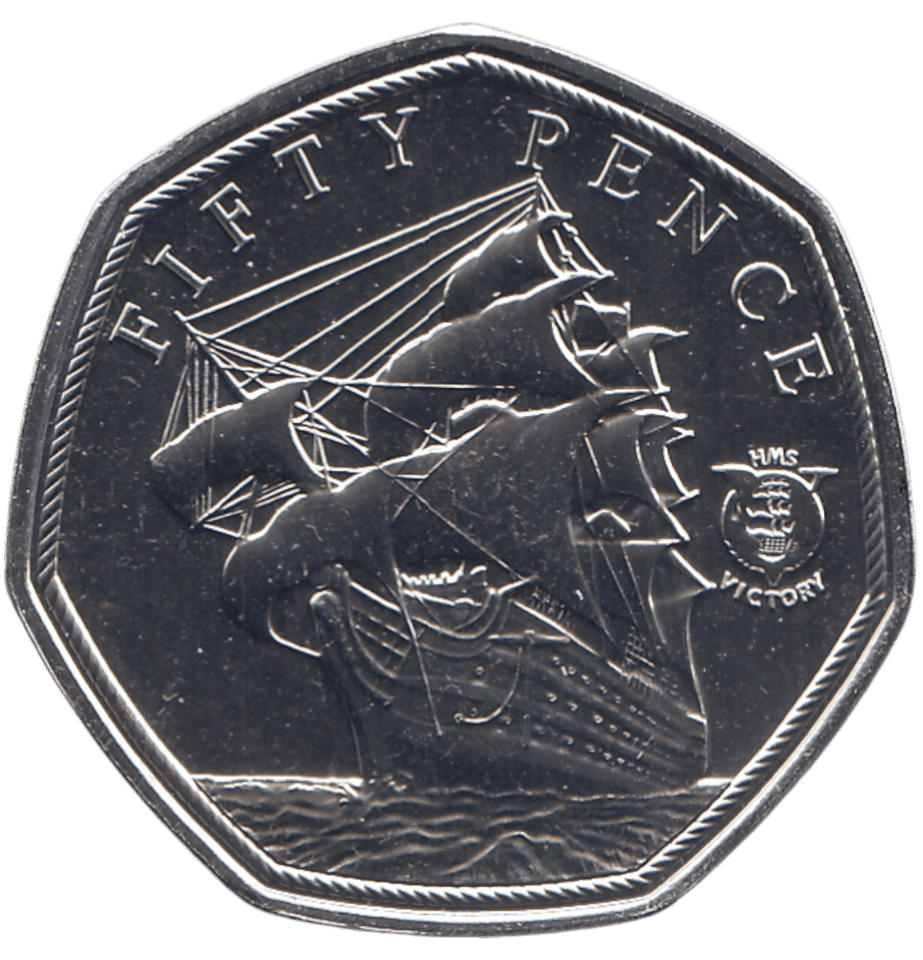 2022 50 PENCE JERSEY HMS VICTORY ( BU ) - WORLD COINS - Cambridgeshire Coins