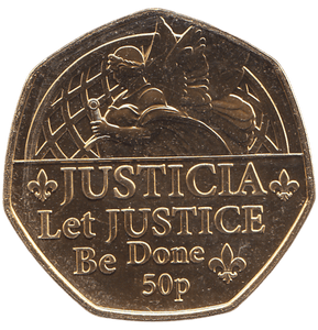 2022 50 PENCE JUSTICIA LET JUSTICE BE DONE ( BU ) - WORLD COINS - Cambridgeshire Coins