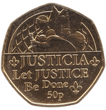 2022 50 PENCE JUSTICIA LET JUSTICE BE DONE ( BU ) - WORLD COINS - Cambridgeshire Coins