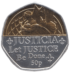 2022 50 PENCE JUSTICIA LET JUSTICE BE DONE ( BU ) - WORLD COINS - Cambridgeshire Coins
