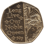 2022 50 PENCE LONG LIVE OUR NOBLE QUEEN ( BU ) - WORLD COINS - Cambridgeshire Coins