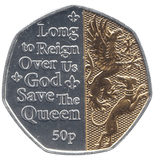 2022 50 PENCE LONG TO REIGN OVER US GOD SAVE THE QUEEN ( BU ) - WORLD COINS - Cambridgeshire Coins