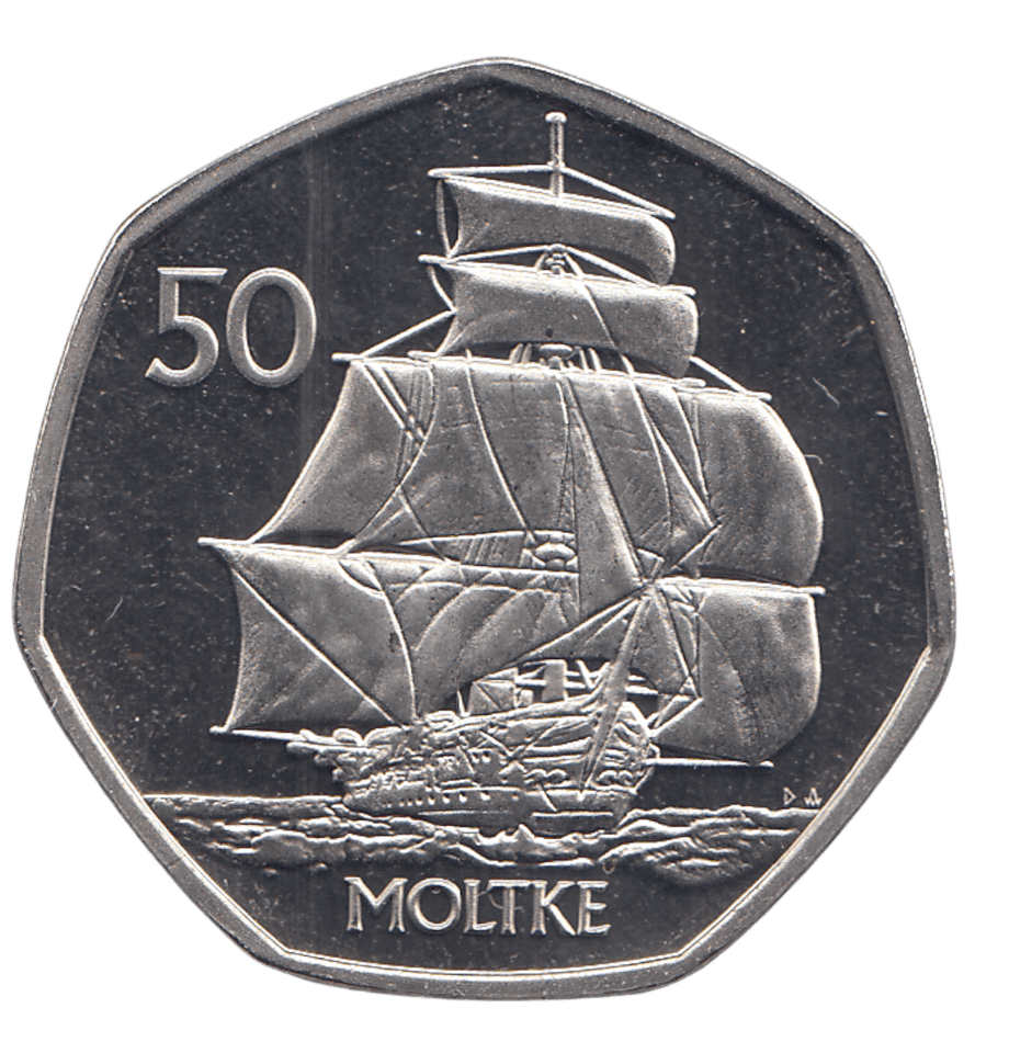 2022 50 PENCE MOLTKE ( BU ) - WORLD COINS - Cambridgeshire Coins