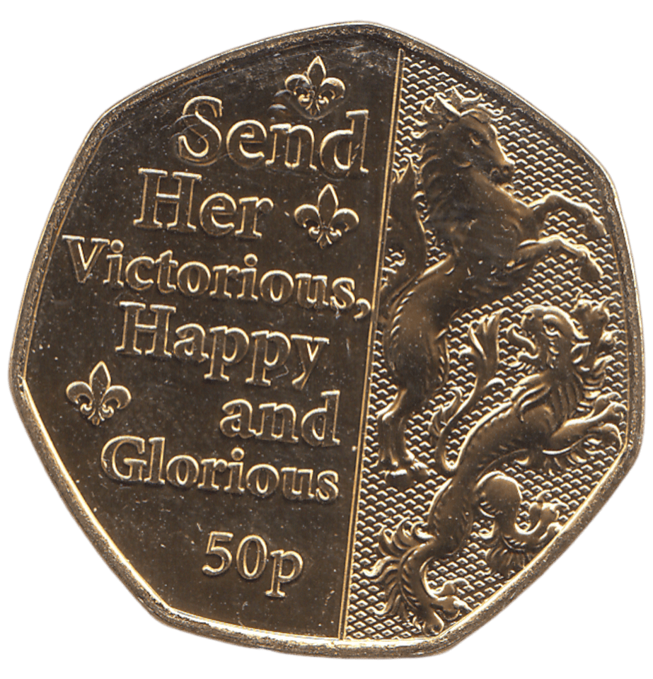2022 50 PENCE SEND HER VICTORIOUS HAPPY AND GLORIOUS ( BU ) - WORLD COINS - Cambridgeshire Coins