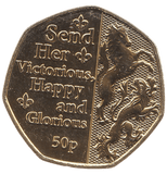 2022 50 PENCE SEND HER VICTORIOUS HAPPY AND GLORIOUS ( BU ) - WORLD COINS - Cambridgeshire Coins