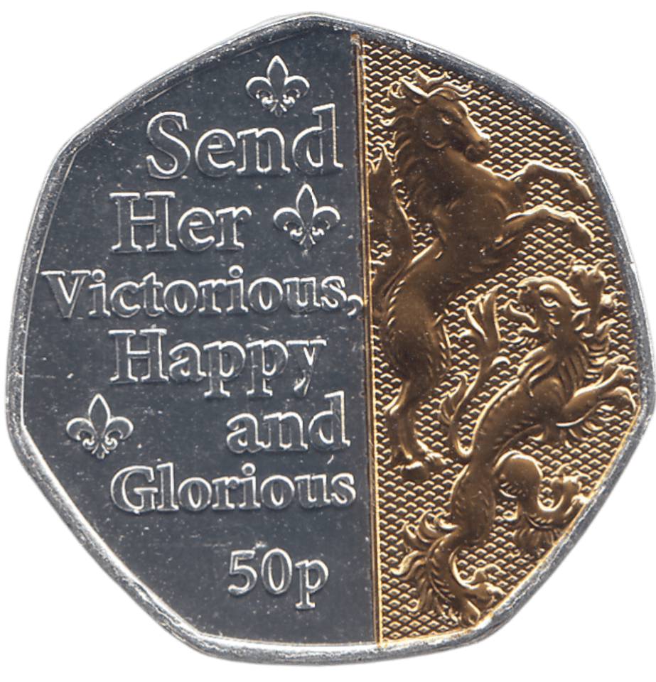 2022 50 PENCE SEND HER VICTORIOUS HAPPY AND GLORIOUS ( BU ) - WORLD COINS - Cambridgeshire Coins