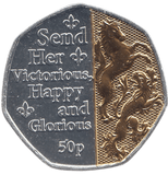 2022 50 PENCE SEND HER VICTORIOUS HAPPY AND GLORIOUS ( BU ) - WORLD COINS - Cambridgeshire Coins