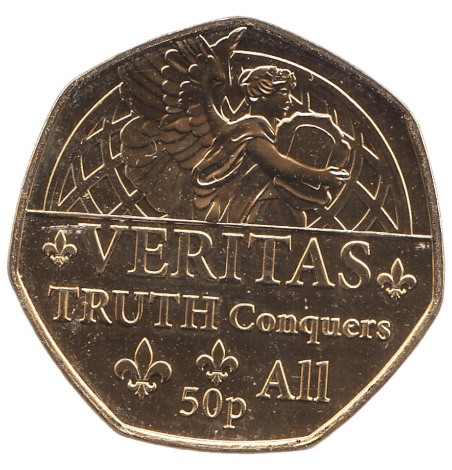 2022 50 PENCE VERITAS TRUTH CONQUERS ALL ( BU ) - WORLD COINS - Cambridgeshire Coins