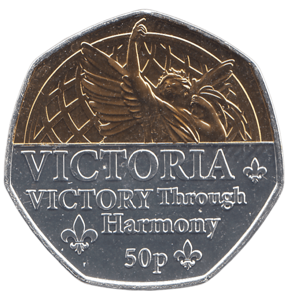 2022 50 PENCE VICTORIA VICTORY THROUGH HARMONY ( BU ) - WORLD COINS - Cambridgeshire Coins