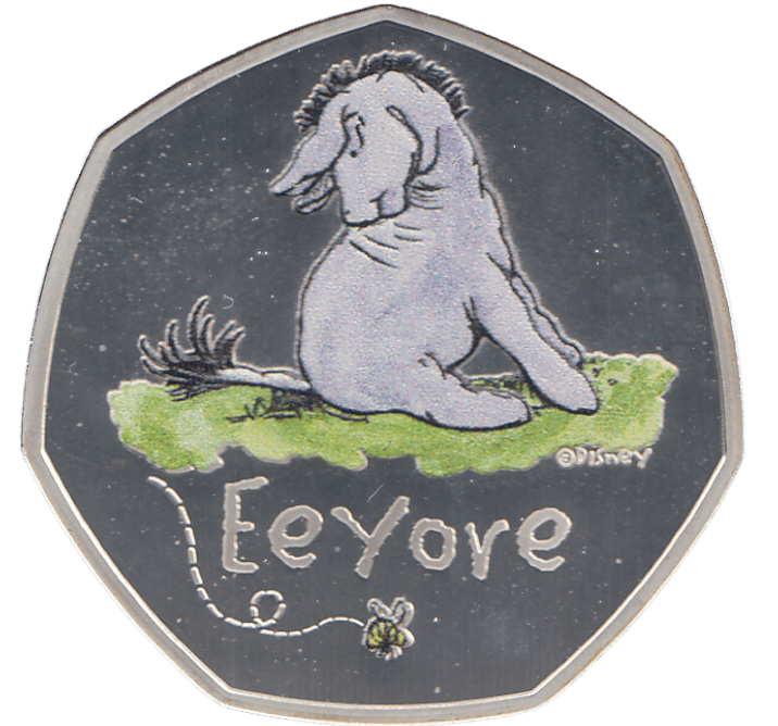 2022 50P EEYORE SILVER PROOF - WORLD COINS - Cambridgeshire Coins