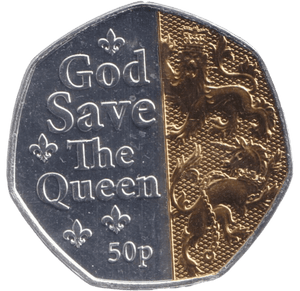 2022 50P 'GOD SAVE THE QUEEN' ISLE OF MAN - 50P REGIONAL ISSUE - Cambridgeshire Coins