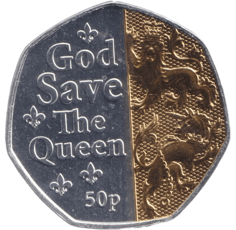 2022 50P 'GOD SAVE THE QUEEN' ISLE OF MAN - 50P REGIONAL ISSUE - Cambridgeshire Coins