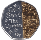 2022 50P 'GOD SAVE THE QUEEN' ISLE OF MAN - 50P REGIONAL ISSUE - Cambridgeshire Coins