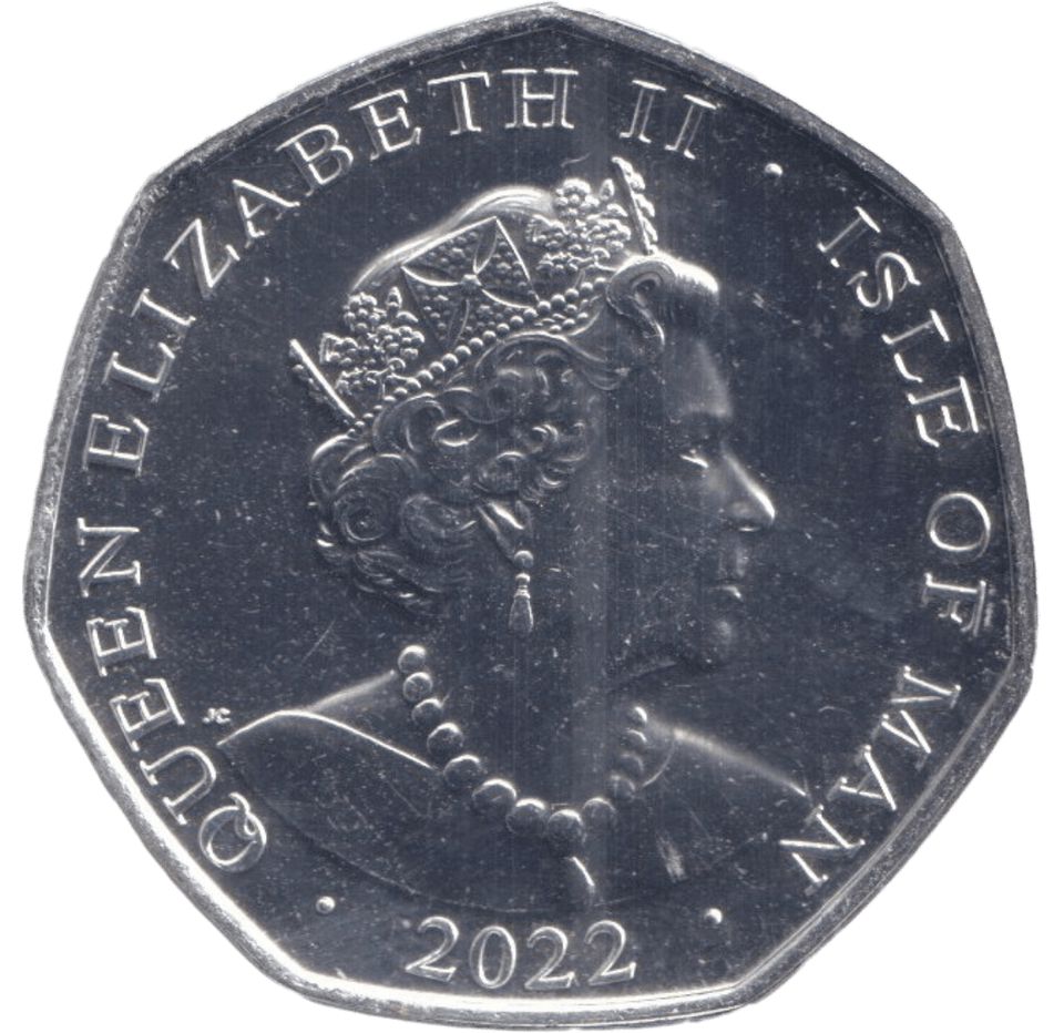 2022 50P 'GOD SAVE THE QUEEN' ISLE OF MAN - 50P REGIONAL ISSUE - Cambridgeshire Coins