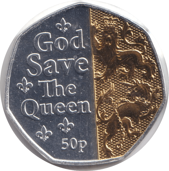 2022 50P 'GOD SAVE THE QUEEN' ISLE OF MAN - WORLD COINS - Cambridgeshire Coins