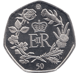 2022 50P QUEEN PLATINUM JUBILEE ( BU ) - SILVER WORLD COINS - Cambridgeshire Coins