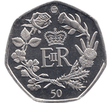 2022 50P QUEEN PLATINUM JUBILEE ( BU ) - SILVER WORLD COINS - Cambridgeshire Coins
