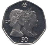 2022 50P QUEEN PLATINUM JUBILEE ( BU ) - SILVER WORLD COINS - Cambridgeshire Coins