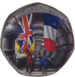 2022 50P SHAPED COIN LAND OF HOPE AND GLORY - 50P SHAPED COIN - Cambridgeshire Coins
