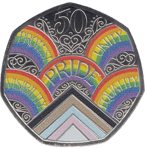 2022 BRILLIANT UNCIRCULATED COLOURISED PRIDE FIFTY PENCE - 50p BU - Cambridgeshire Coins