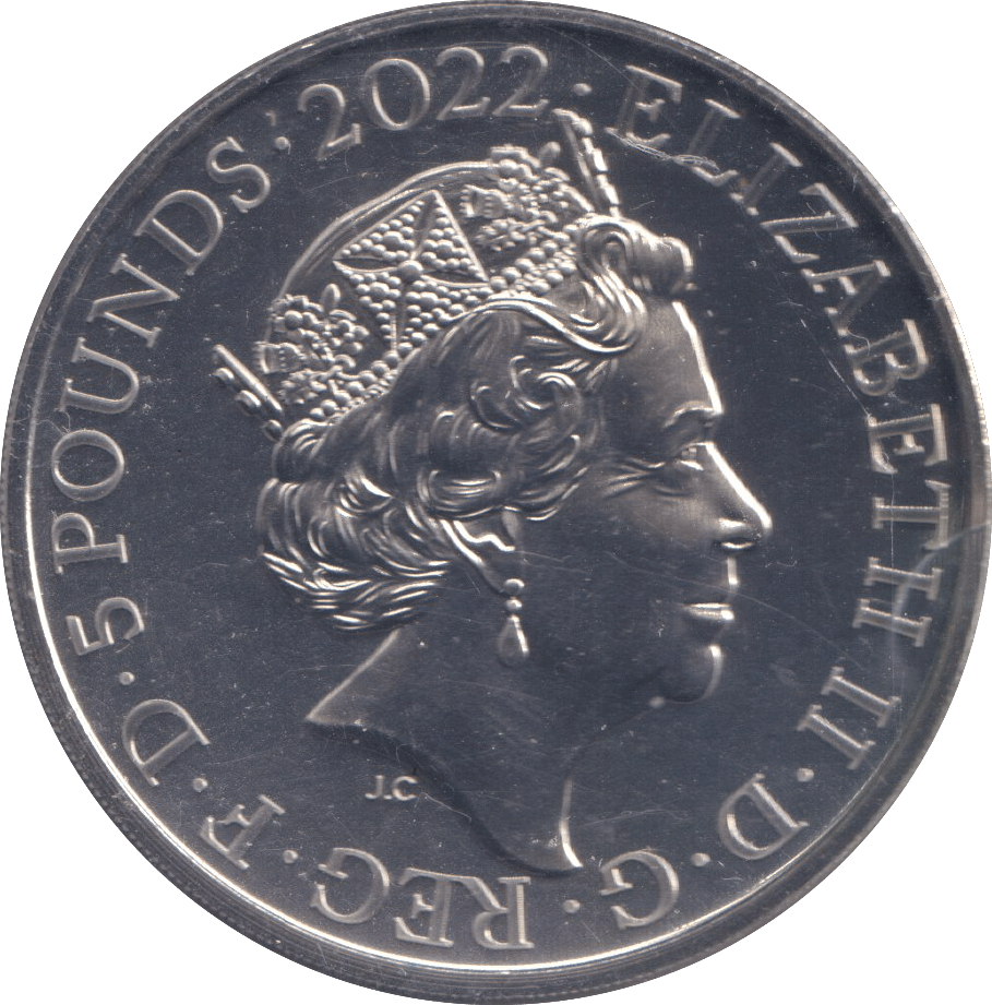 2022 BRILLIANT UNCIRCULATED £5 COIN THE QUEENS REIGN FOUNTAIN OF HONOUR BU - £5 BU - Cambridgeshire Coins