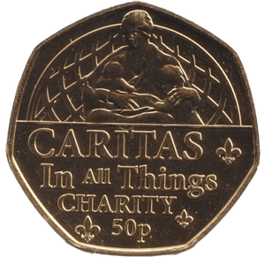 2022 BU 50P BAILIWICK OF JERSEY CARITAS - WORLD COINS - Cambridgeshire Coins