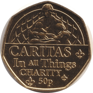 2022 BU 50P BAILIWICK OF JERSEY CARITAS - WORLD COINS - Cambridgeshire Coins