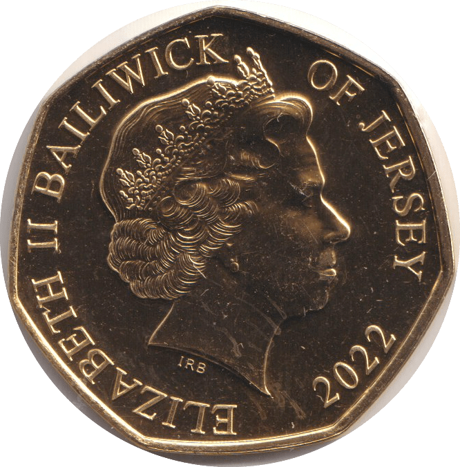 2022 BU 50P BAILIWICK OF JERSEY VICTORIA - WORLD COINS - Cambridgeshire Coins