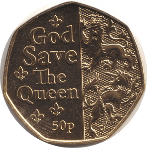 2022 BU 50P GOD SAVE THE QUEEN - WORLD COINS - Cambridgeshire Coins