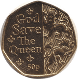 2022 BU 50P GOD SAVE THE QUEEN - WORLD COINS - Cambridgeshire Coins