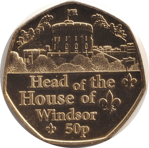 2022 BU 50P HEAD OF THE HOUSE OF WINDSOR - WORLD COINS - Cambridgeshire Coins