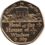 2022 BU 50P HEAD OF THE HOUSE OF WINDSOR - WORLD COINS - Cambridgeshire Coins