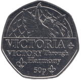 2022 BU 50P VICTORIA BAILIWICK OF JERSEY - 50P REGIONAL ISSUES - Cambridgeshire Coins