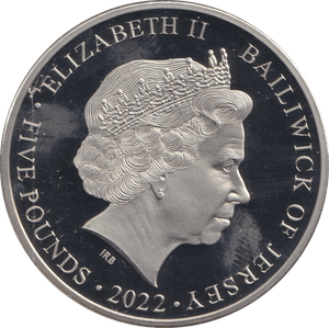 2022 BU FIVE POUNDS BAILIWICK OF JERSEY ELIZABETH II PLATINUM JUBILEE - WORLD COINS - Cambridgeshire Coins