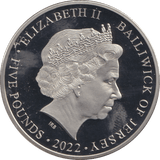 2022 BU FIVE POUNDS BAILIWICK OF JERSEY ELIZABETH II PLATINUM JUBILEE - WORLD COINS - Cambridgeshire Coins